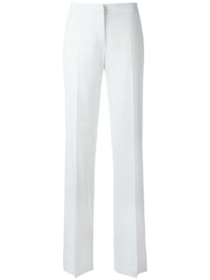 Max Mara Wide-leg Tailored Trousers, Women's, Size: 38, White, Spandex/elastane/virgin Wool