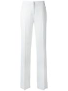 Max Mara Wide-leg Tailored Trousers, Women's, Size: 38, White, Spandex/elastane/virgin Wool