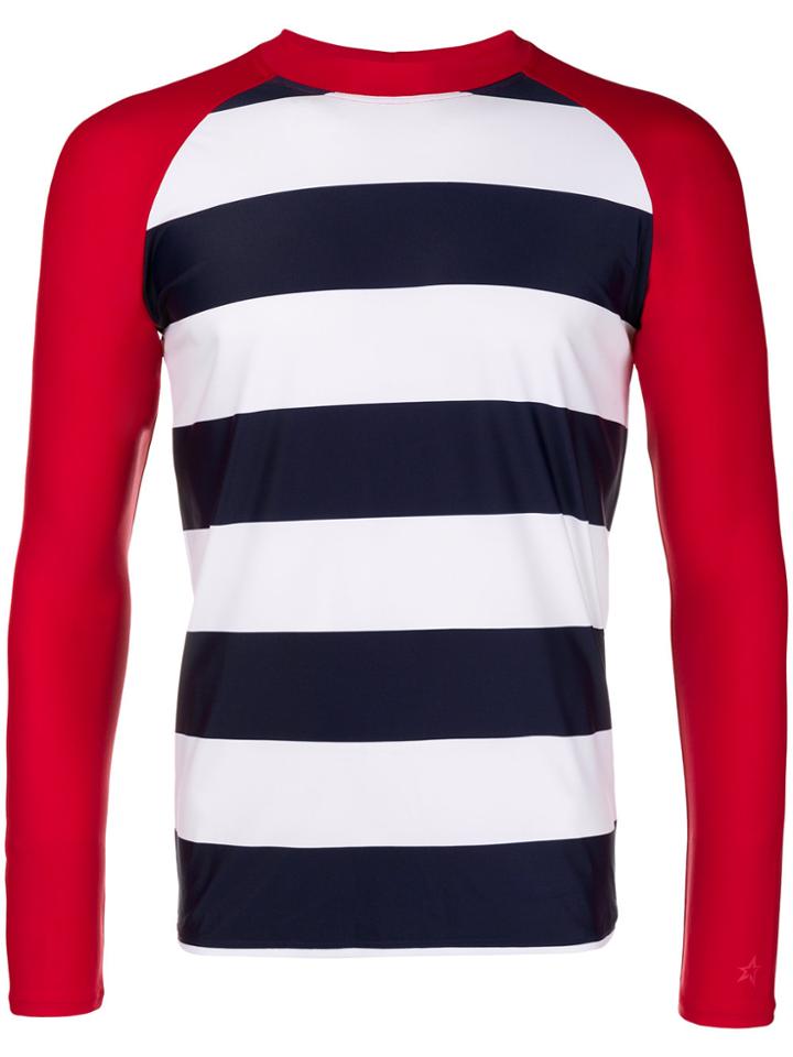 Perfect Moment Striped Rash Guard - White