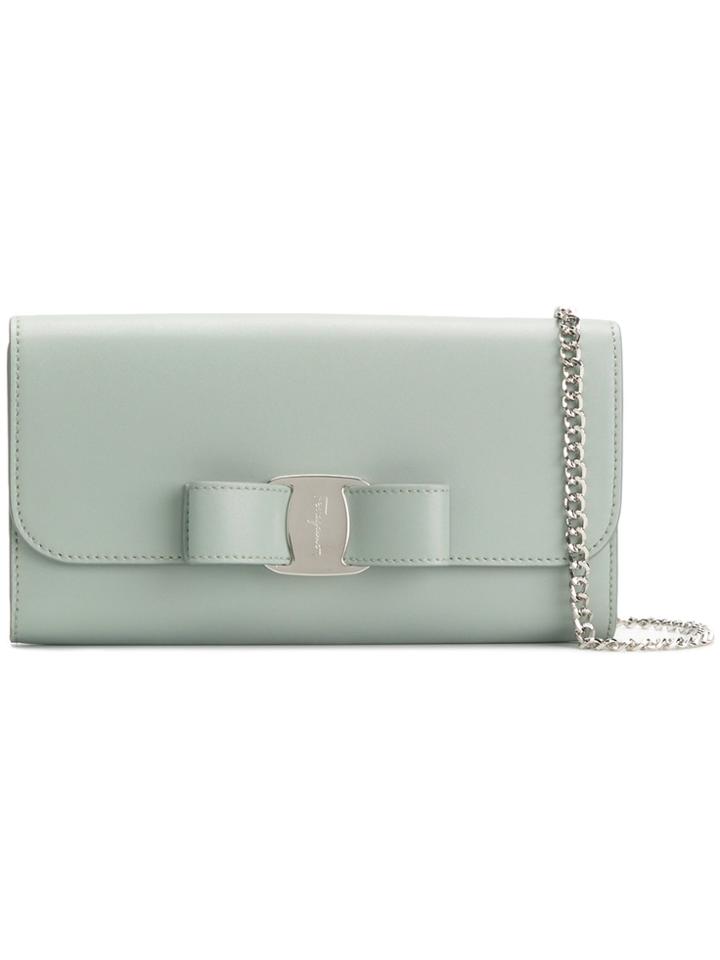 Salvatore Ferragamo Vara Bow Clutch Bag - Green