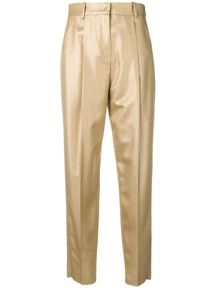 Emporio Armani High Waisted Tousers - Metallic