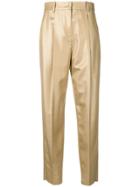 Emporio Armani High Waisted Tousers - Metallic