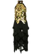 Kitx Sequins Embellished Cocktail Dress - Metallic