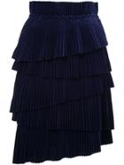 Marco De Vincenzo Midi Straight Skirt, Women's, Size: 42, Blue, Polyester
