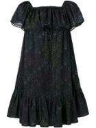 Adam Selman Off-shoulder Floral Print Dress