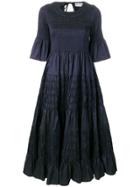 Molly Goddard Flared Maxi Dress - Blue