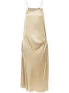 Nehera Gathered Detail Slip Dress - Brown
