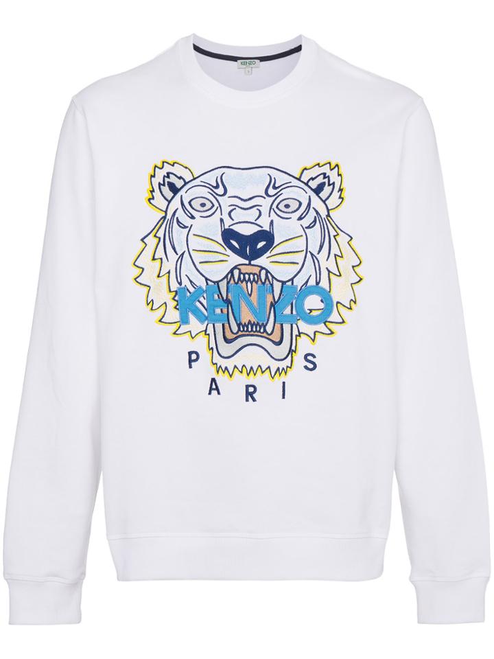 Kenzo White Tiger Appliqué Sweatshirt