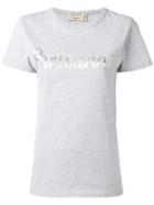 Maison Kitsuné Parisienne Print T-shirt, Women's, Size: Xs, Grey, Cotton