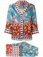 F.r.s For Restless Sleepers Butterfly Print Trouser Suit, Women's, Size: Xs, Silk