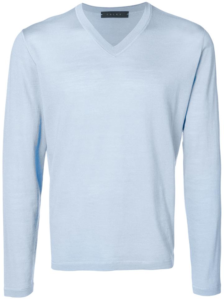 Falke Classic Slim-fit Sweater - Blue