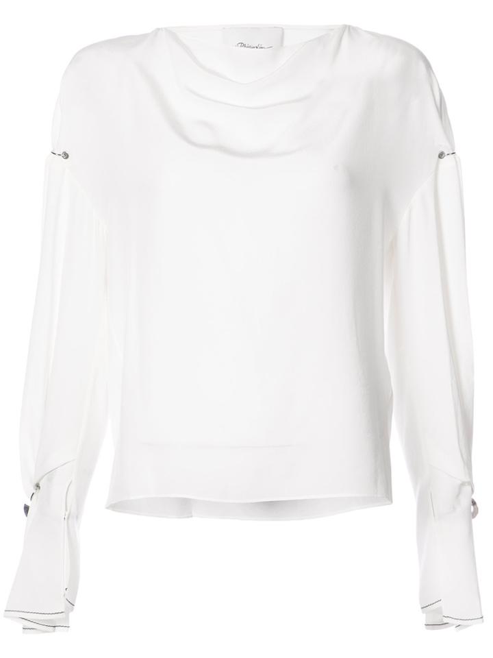 3.1 Phillip Lim Pierced-sleeve Blouse - White