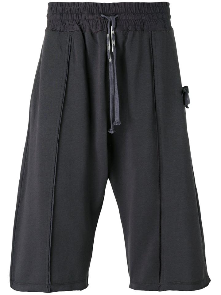 Damir Doma Drawstring Track Shorts, Men's, Size: Large, Grey, Cotton/polyester