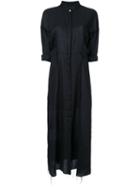 Kitx 'blouson' Shirt Dress, Women's, Size: 14, Black, Linen/flax