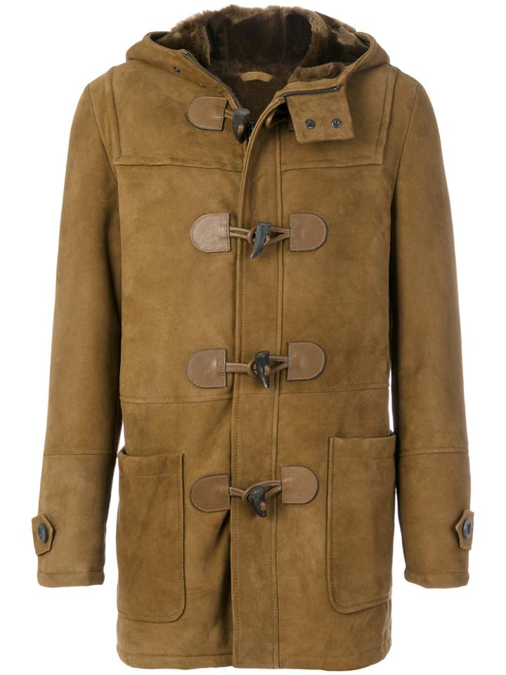 Desa 1972 Hooded Shearling Coat - Brown