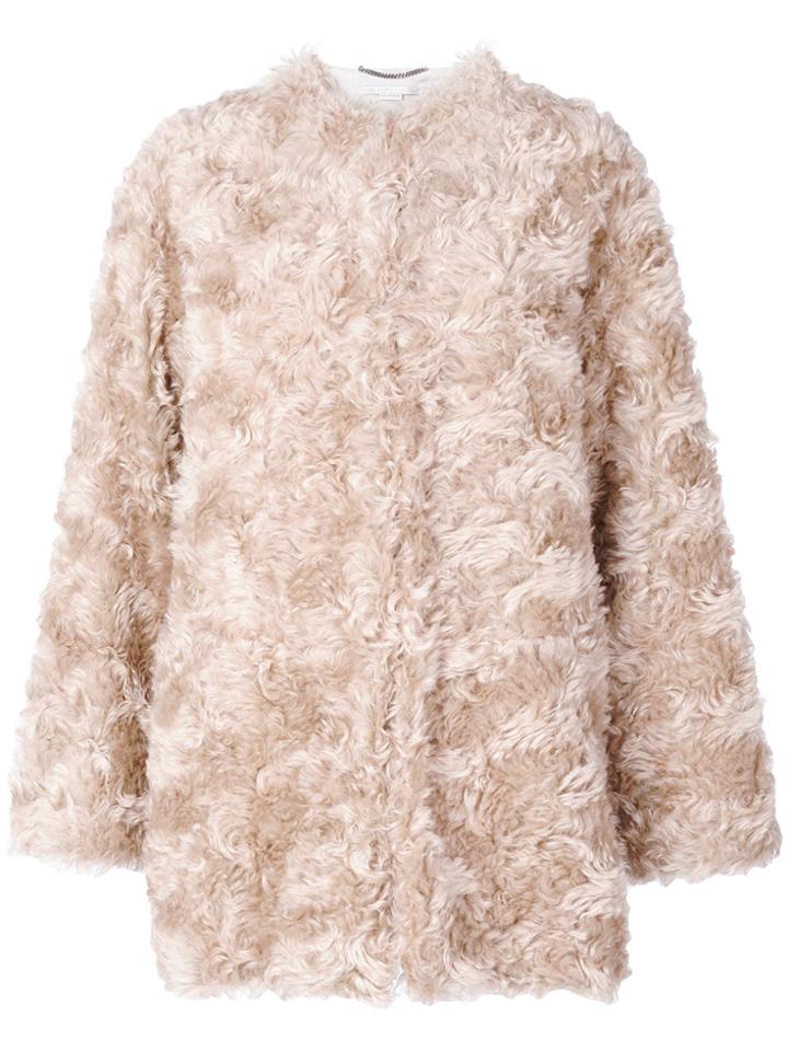 Stella Mccartney Fur Free Fur Jacket - Nude & Neutrals