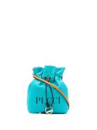 Emilio Pucci Aqua Blue Canvas Logo Mini Bag