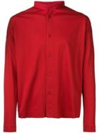 Homme Plissé Issey Miyake Mandarin Collar Shirt - Red