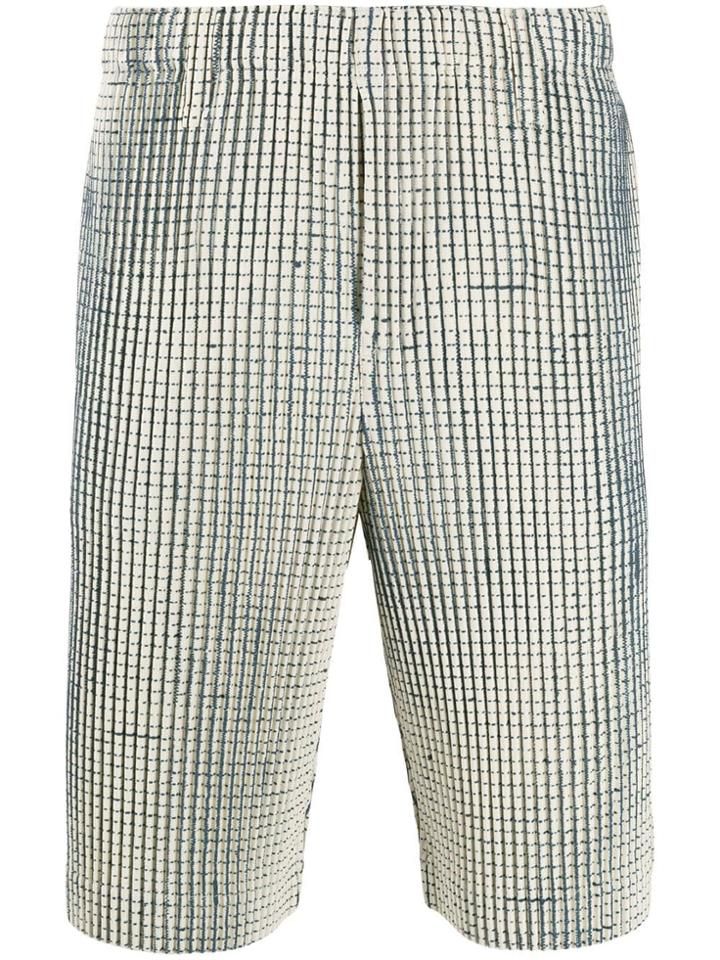 Homme Plissé Issey Miyake Pleated Knee-length Shorts - Neutrals