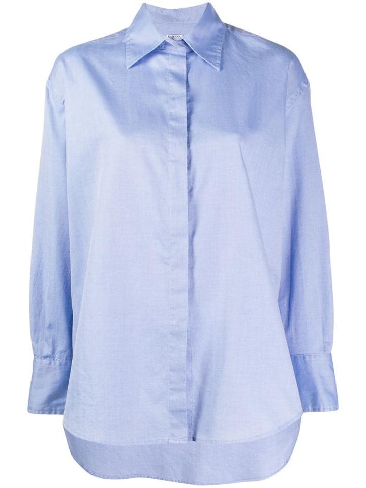 Barena Oversized Long-sleeved Shirt - Blue