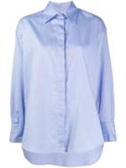 Barena Oversized Long-sleeved Shirt - Blue