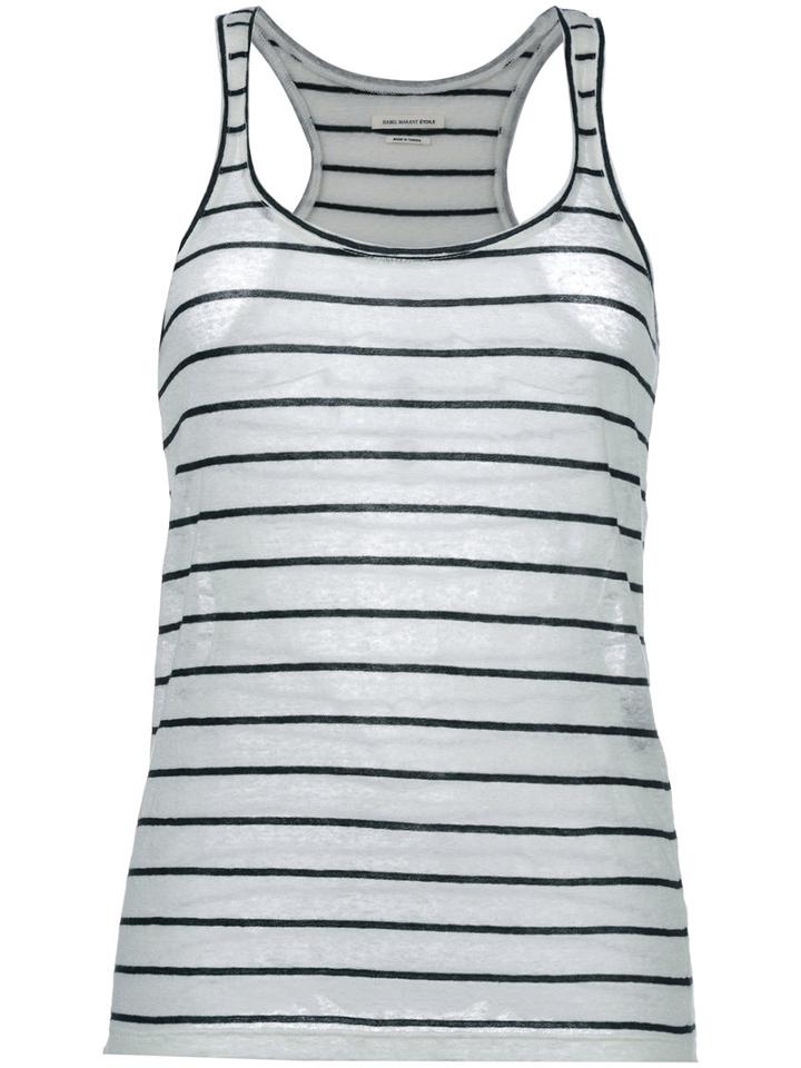 Isabel Marant Étoile - Stripe Vest Top - Women - Cotton/linen/flax - M, Women's, White, Cotton/linen/flax