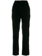 Yves Saint Laurent Pre-owned Velvety Straight Trousers - Black