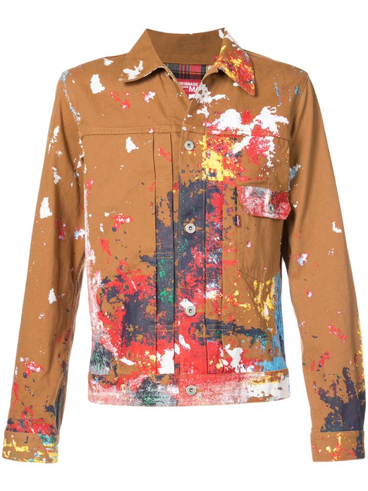Junya Watanabe Man Paint Splatter Jacket - Blue
