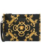 Versace Baroque Print Clutch Bag - Black