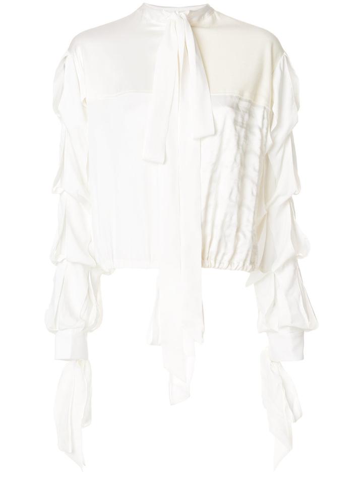 J.w.anderson - Soft Tudor Blouse - Women - Silk/acetate/wool - 8, White, Silk/acetate/wool
