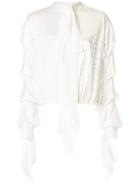 J.w.anderson - Soft Tudor Blouse - Women - Silk/acetate/wool - 8, White, Silk/acetate/wool
