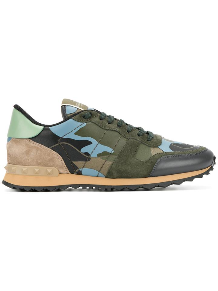 Valentino Valentino Garavani Rockrunner Camouflage Sneakers - Green