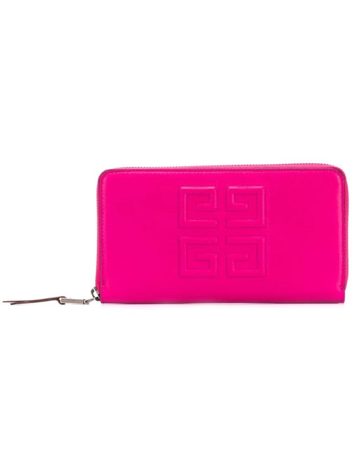 Givenchy Embossed Logo Long Purse - Pink