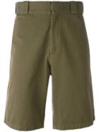 Palm Angels Side Striped Shorts, Men's, Size: 44, Green, Cotton/polyester/metallic Fibre
