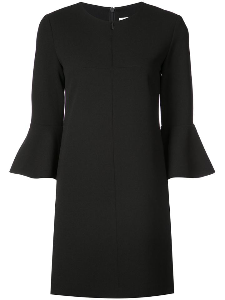Tibi Fluted Sleeve Shift Dress - Black