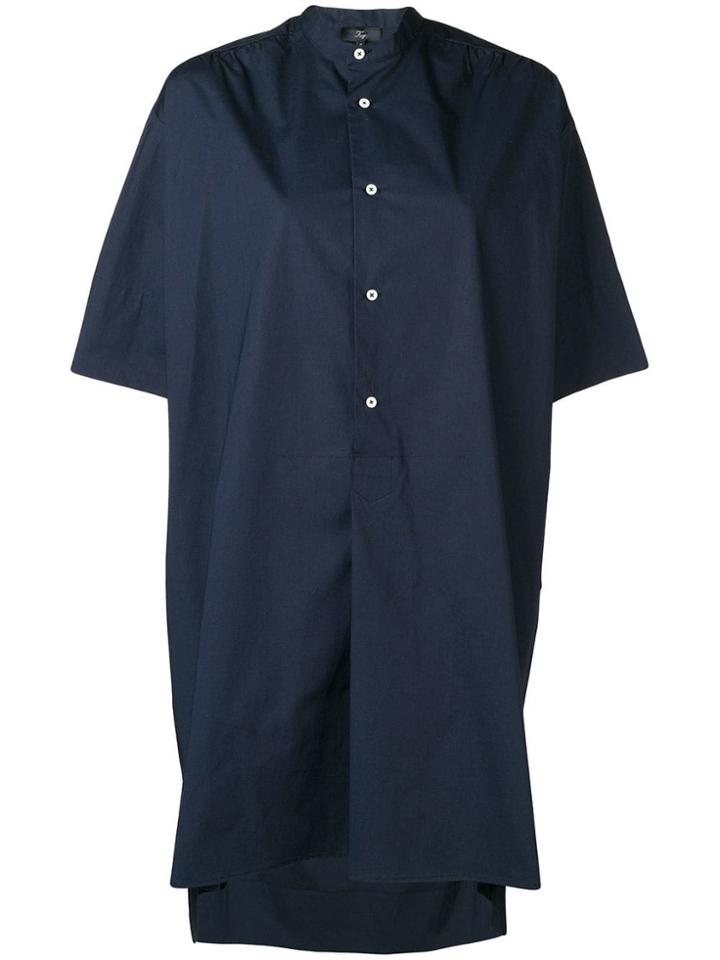 Fay Oversized Shirt Dress - Blue