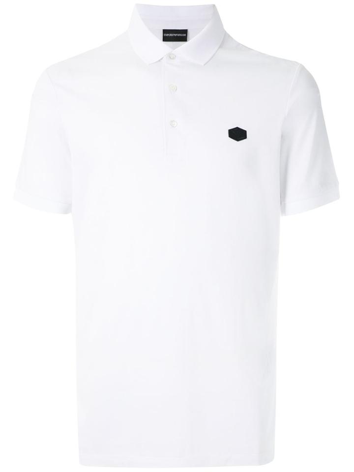 Emporio Armani Camisa Polo Com Detalhe Logo - White