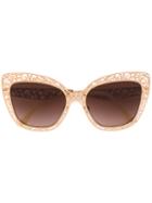 Dolce & Gabbana - Lace Sunglasses - Women - Acetate/metal - One Size, Grey, Acetate/metal