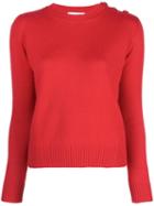 Alexandra Golovanoff Fitted Knit Jumper - Red