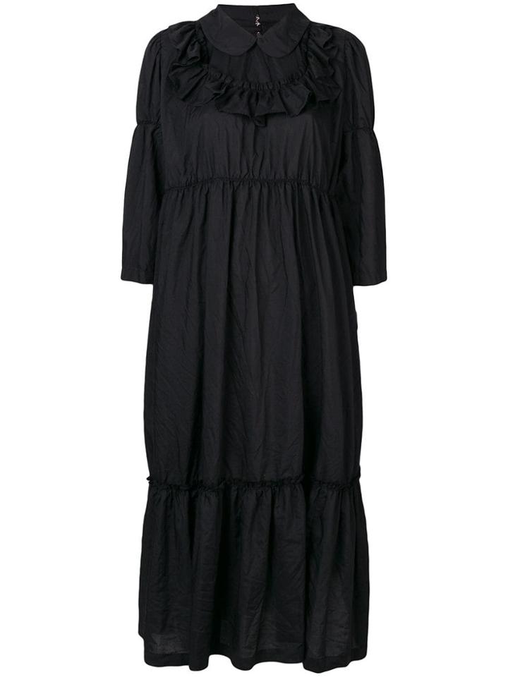 Comme Des Garçons Girl Frill Flared Midi Dress - Black