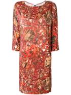 M Missoni - Printed Cropped Sleeve Mini Dress - Women - Viscose - 38, Red, Viscose