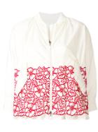 Moncler Floral Embroidered Jacket - White