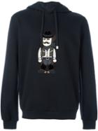 Dolce & Gabbana Cowboy Patch Hoodie, Men's, Size: 44, Black, Silk/cotton