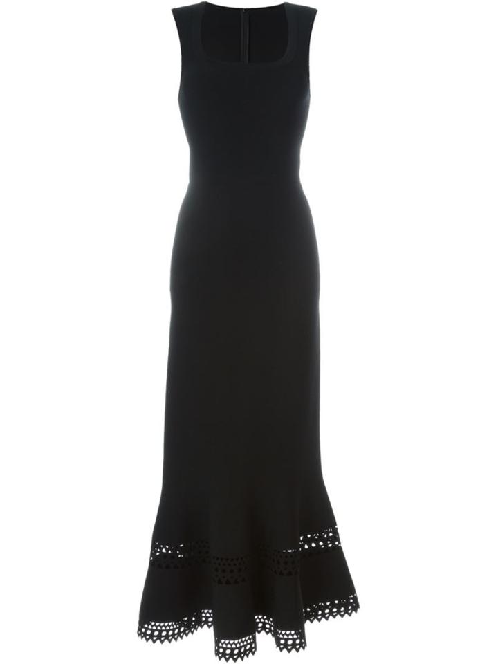 Alaïa Geometric Cut-out Flared Hem Dress