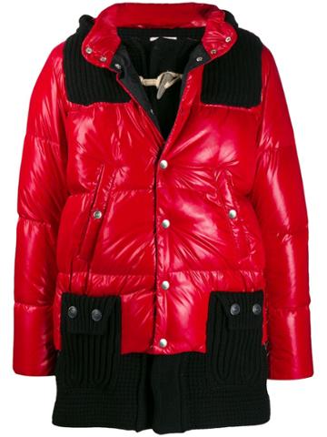 Bark B Rules Feather Down Parka Coat - Red