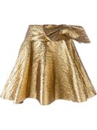 Lanvin Bow Detail Skirt, Women's, Size: 40, Grey, Polyester/cotton