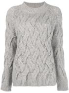 Fabiana Filippi Classic Cable-knit Jumper - Grey