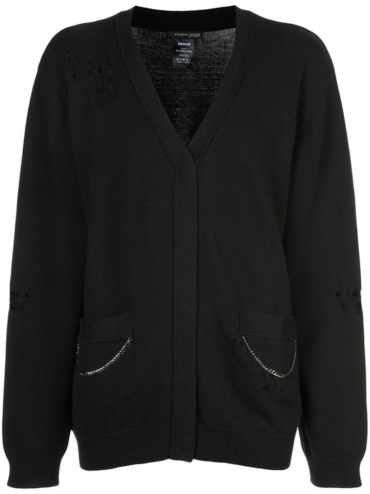 Thomas Wylde Distressed Finish Cardigan - Black