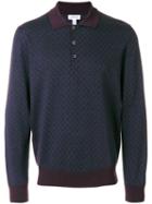 Brioni - Long Sleeve Polo Shirt - Men - Silk/cashmere/wool - 50, Pink/purple, Silk/cashmere/wool