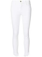 Frame Denim Frayed Hem Jeans - White